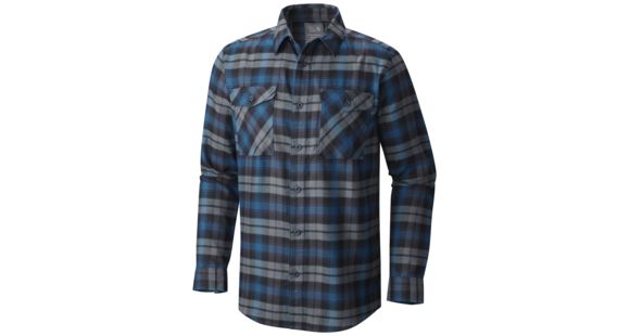 Mountain Hardwear Trekkin Flannel Long Sleeve Shirt - Men's-Phoenix Blue-Large