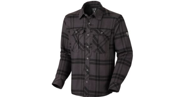 Mountain Hardwear Trekkin Flannel Long Sleeve Shirt - Men's-Shark-Medium