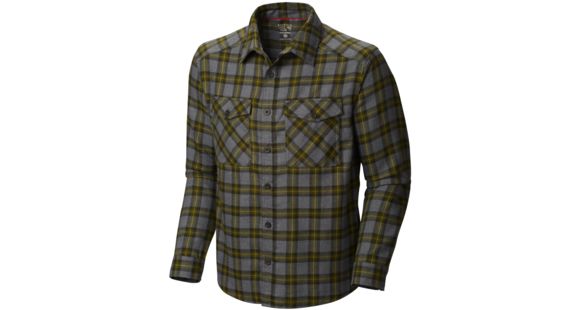 Mountain Hardwear Trekkin Flannel Long Sleeve Shirt - Men's-Utility Green-Medium