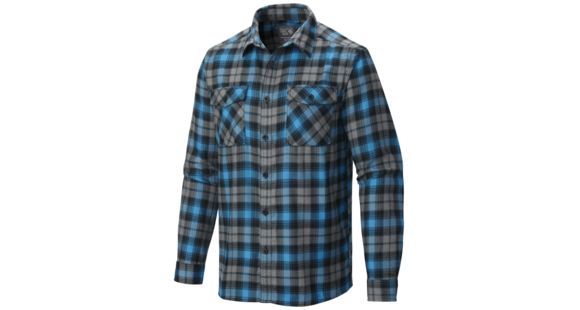 Mountain Hardwear Trekkin Flannel Long Sleeve Shirt - Men's-Dark Compass-Medium