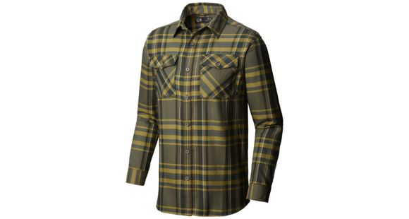 Mountain Hardwear Trekkin Flannel Long Sleeve Shirt - Men's, Peatmoss, Small, 1617511213-S