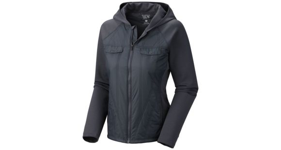 Mountain Hardwear Trekkin Insulated Hybrid Hoody - Women's-Graphite-Small