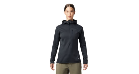 Mountain Hardwear Type 2 Fun 3/4 Zip Hoody - Womens, Dark Storm, Extra Large, 1893771004-Dark Storm-XL