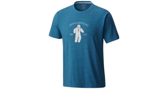 Mountain Hardwear Wearable Sleeping Bags Short Sleeve T - Men's-Heather Phoenix Blue-Medium