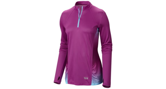 Mountain Hardwear Wicked Electric Long Sleeve Zip T - Women's-Berry Jam-Medium