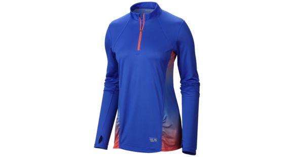 Mountain Hardwear Wicked Electric Long Sleeve Zip T - Women's-Cornflower-X-Small