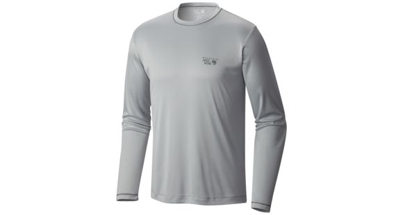 Mountain Hardwear Wicked Long Sleeve T - Men's-Grey Ice-Medium