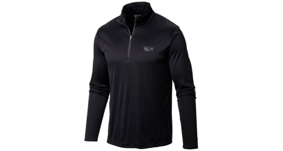 Mountain Hardwear Wicked Long Sleeve Zip T - Men's-Black-Large