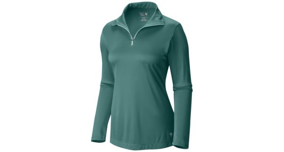 Mountain Hardwear Wicked Long Sleeve Zip T - Women's-Teal Green-Medium