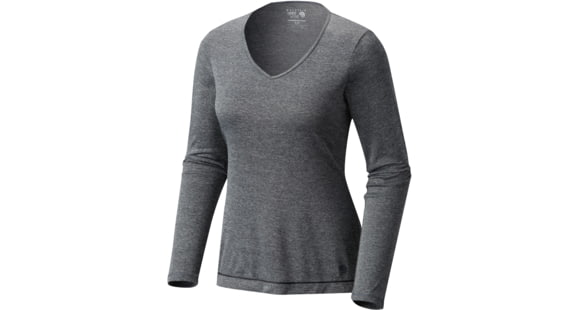 Mountain Hardwear Wicked Printed Long-Sleeve T - Women's-Heather Black-Large