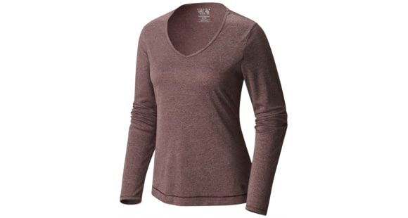 Mountain Hardwear Wicked Printed Long-Sleeve T - Women's-Heather Marionberry-Small
