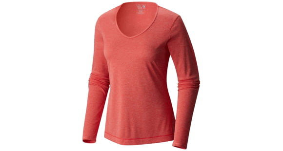 Mountain Hardwear Wicked Printed Long-Sleeve T - Women's, Heather Scarlet Red, Small, OL6846680-S