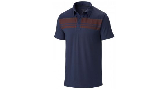 Mountain Hardwear DrySpun Stripe Short Sleeve Polo - Men's-Zinc-Small
