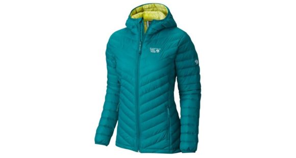 Mountain Hardwear Micro Ratio Hooded Down Jacket - Women's-Teal Green/Bolt-X-Small