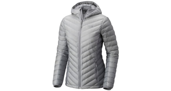 Mountain Hardwear Micro Ratio W Hooded Dow-Grey Ice, Steam, Grey Ice, Steam, XL, 1677081063-XL