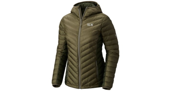 Mountain Hardwear Micro Ratio W Hooded Dow-Stone Green, Su, Stone Green, Surplus Green, L, 1677081397-L