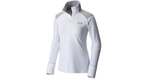 Mountain Hardwear Microchill 2.0 W Zip T-White, White, XL, 1677371100-XL