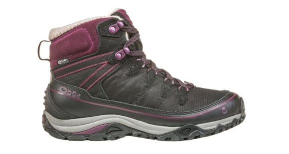 Oboz Juniper 6 Inch Insulated B-Dry - Women's, Eclipse Black/ Beet, Medium, 7.5, 80702-EBB-M-7.5