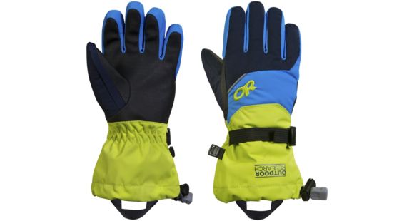 Outdoor Research Adrenaline Gloves - Kid's-Night/Lemongrass/Tahoe-Medium, 412275
