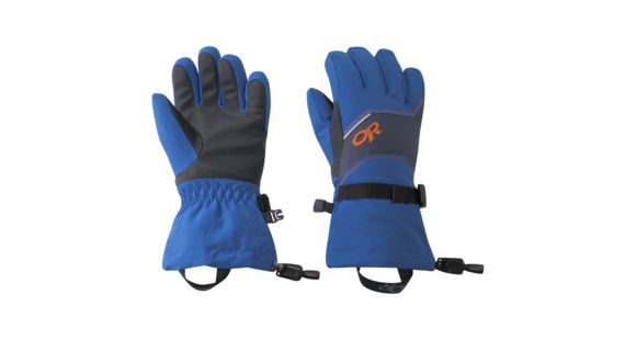 Outdoor Research Adrenaline Gloves - Kids, Cobalt/Naval Blue/Burnt Orange, Medium, 2431961322007