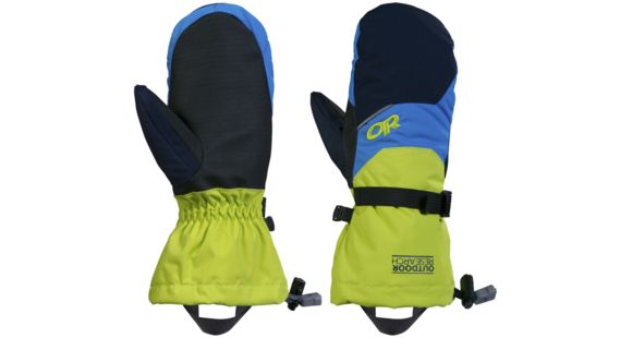 Outdoor Research Adrenaline Mitts - Kid's-Night/Lemongrass/Tahoe-Small, 411112