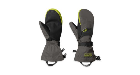 Outdoor Research Adrenaline Mitts - Men's-Charcoal/Black/Lemongrass-X-Large, 343927