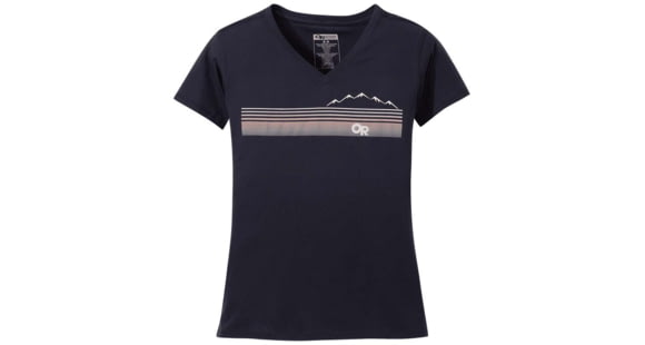 Outdoor Research Ally V-Neck Short Sleeve Tee - Women's, Navy, Medium, 2778120230007