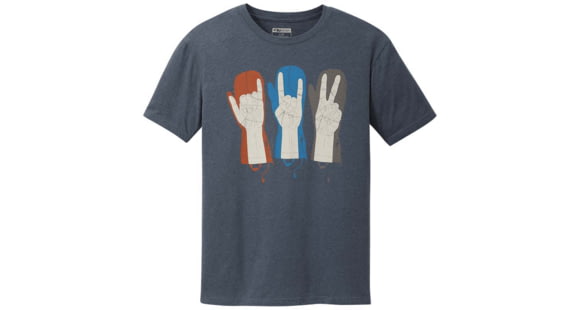 Outdoor Research Alti Horns Short Sleeve Tee - Men's, Naval Blue Heather, Medium, 2778051308007