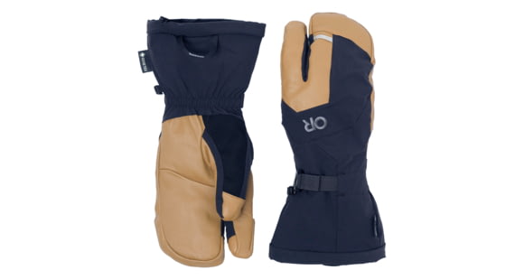 Outdoor Research Arete Modular Gore-Tex 3-Finger Gloves, Black/Dark Natural, M, 3221532508007