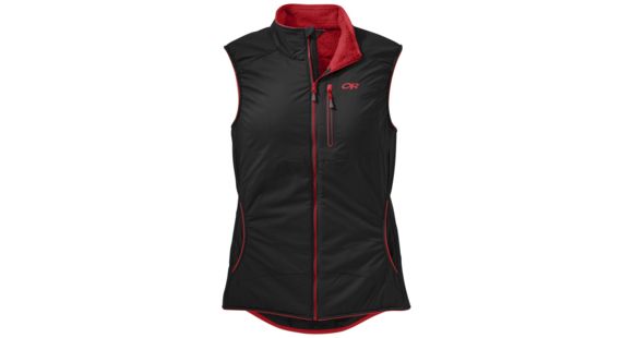 Outdoor Research Ascendant Vest - Women's -Black/Flame-Small, 413011