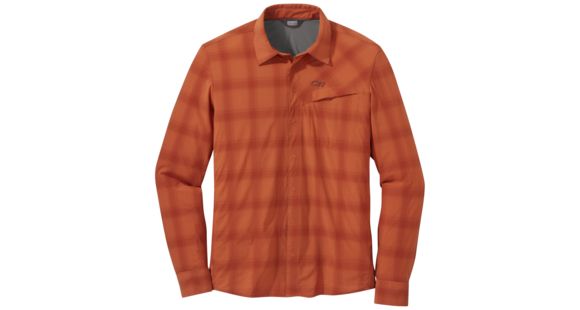 Outdoor Research Astroman Long Sleeve Sun Shirt - Men's, Burnt Orange, Medium, 2692230551007