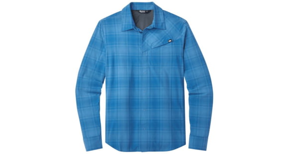 Outdoor Research Astroman Long Sleeve Sun Shirt - Men's, Cascade Plaid, Small, 2822791870006