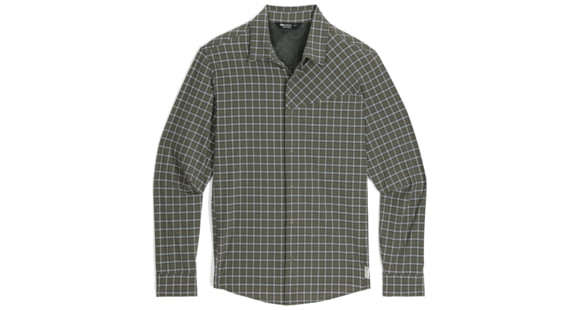 Outdoor Research Astroman Long Sleeve Sun Shirt - Men's, Ranger Green Plaid, Medium, 2822792823007
