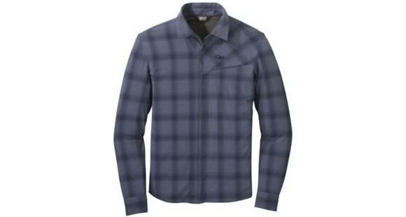 Outdoor Research Astroman Long Sleeve Sun Shirt - Men's, Steel Blue, Large, 2744141421008