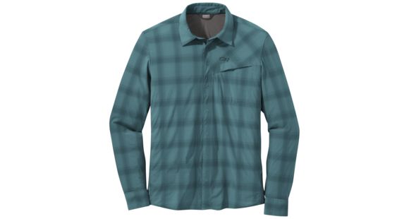 Outdoor Research Astroman Long Sleeve Sun Shirt - Men's, Washed Peacock, Large, 2692231272008