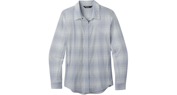 Outdoor Research Astroman Long Sleeve Sun Shirt - Women's, Titanium Plaid, Small, 2799801994006
