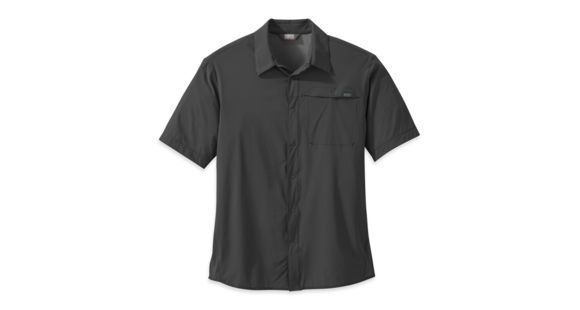 Outdoor Research Astroman Short Sleeve Sun Shirt, Men's, Charcoal, S, 242849-charcoal-S