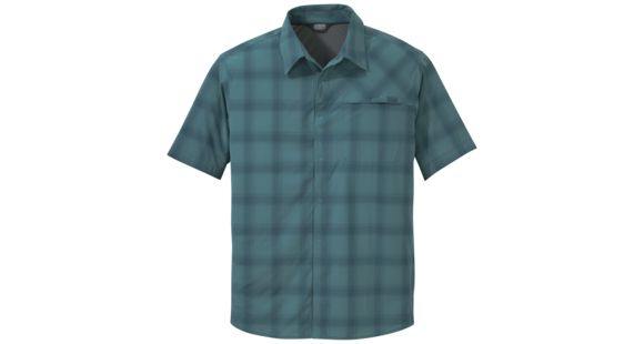 Outdoor Research Astroman Short Sleeve Sun Shirt, Men's, Washed Peacock, S, 242849-washed peacock-S