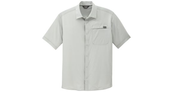 Outdoor Research Astroman Short Sleeve Sun Shirt, Men's, Alloy, S, 242849-alloy-S