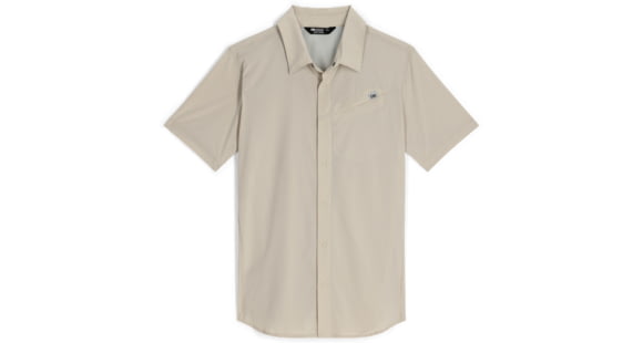 Outdoor Research Astroman Short Sleeve Sun Shirt - Mens, Dark Sand, Large, 2822782287008