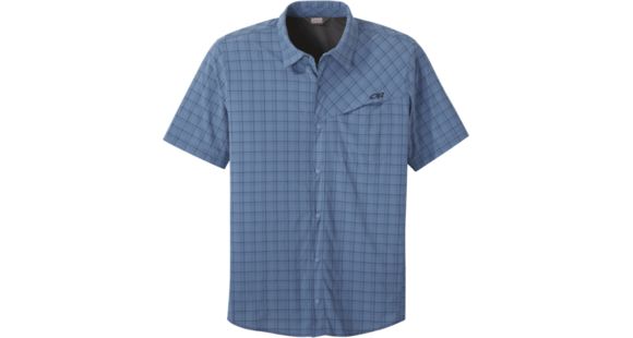 Outdoor Research Astroman Short Sleeve Sun Shirt - Men's, Peak Blue, Large, 2744131770008