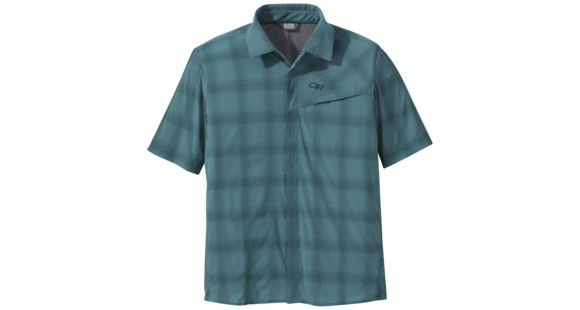 Outdoor Research Astroman Sort Sleeve Sun Shirt - Men's, Washed Peacock, Extra Large, 2692241272009