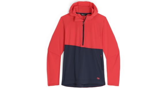 Outdoor Research Astroman Sun Hoodie - Women's, Rhubarb/Naval Blue, L, 2799812335008