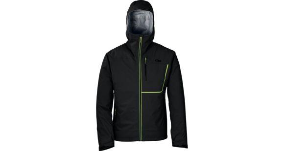 Outdoor Research Axiom Jacket - Men's-Black/Lemongrass-Small