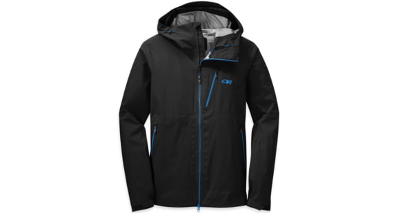 Outdoor Research Axiom Jacket - Men's-Black/Tahoe-Medium, 380166