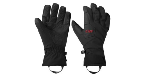 Outdoor Research BitterBlaze Gloves, Black/Tomato, Extra Large, 2680501318009