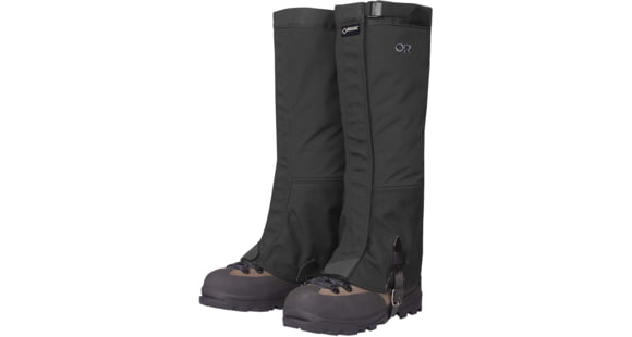 Outdoor Research Crocodile Gaiters - Men's, Black, Medium, Wide, 2877160001007
