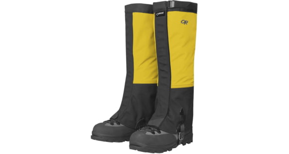 Outdoor Research Crocodile Gaiters - Men's, Yellow/Black, Medium, 2431180501007