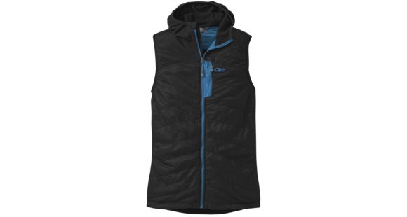Outdoor Research Deviator Hooded Vest - Men's -Black/Tahoe-Medium