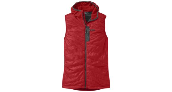 Outdoor Research Deviator Hooded Vest - Men's -Hot Sauce/Charcoal-Large